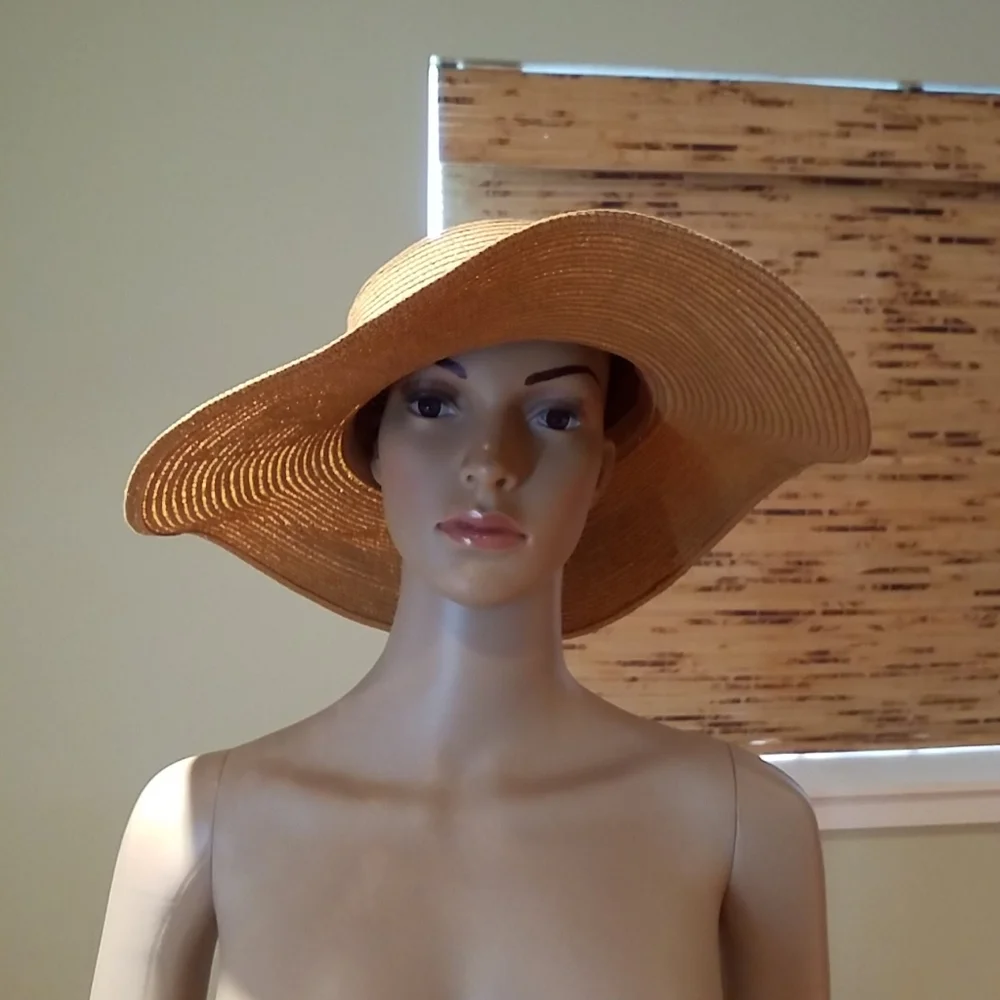 Something Special Rhinestone Paper Floppy Brim Hat